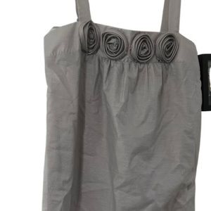 Women's Tank Top with Rose embellishments by EyeShadow Size Large